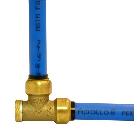 Tectite By Apollo 1/2 in. Brass Push-To-Connect 90-Degree Elbow with Drain/Vent FSBE12V